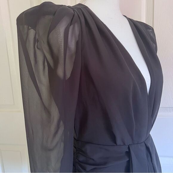 Ronny Kobo Trina Long Sleeve Blouse Black Small NWT MSRP $368 - Picture 5 of 8